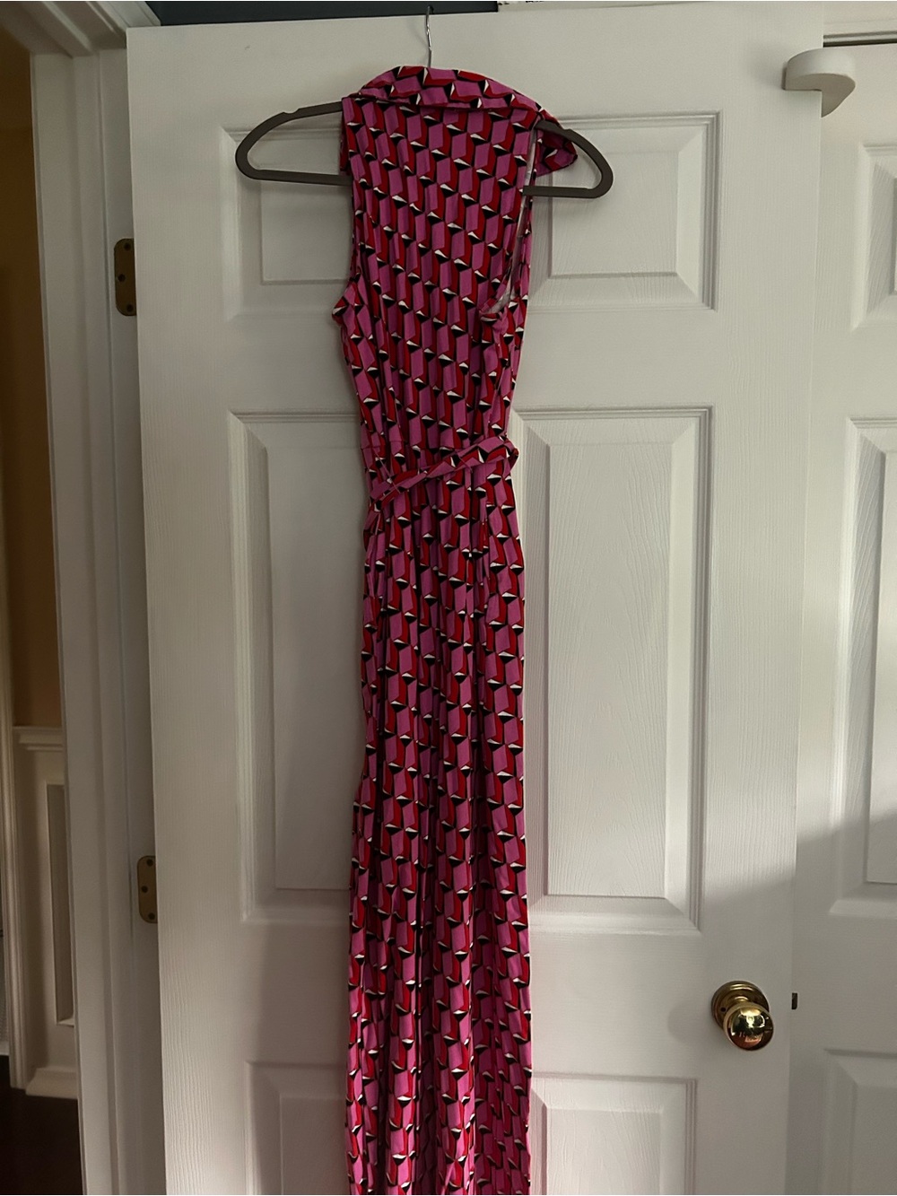 Diane Von Furstenberg Pink Geo Jumpsuit - Picture 6 of 6